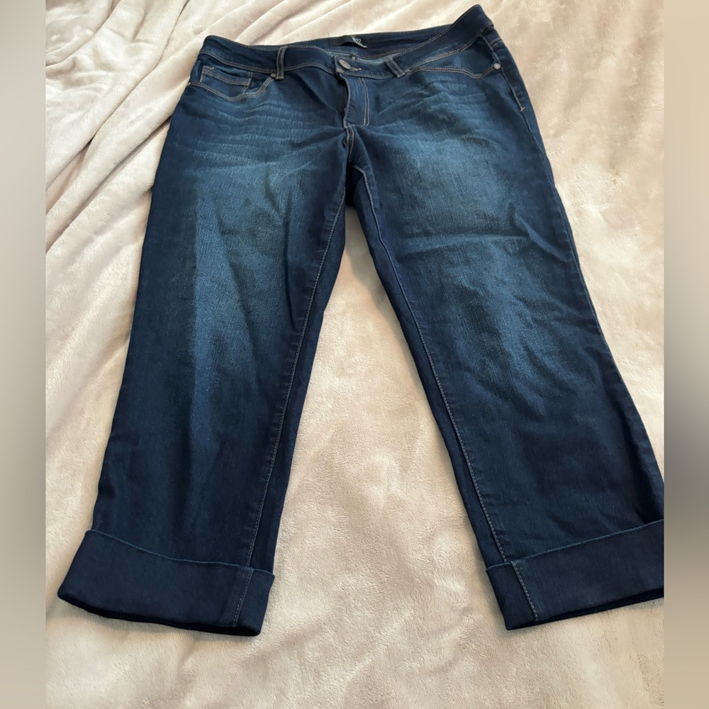 1822 Denim Crop Cuffed Skinny Jeans sz 14